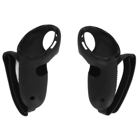 Unbranded Other - VR Controller Grips Cover Anti-Throw Knuckle Strap + VR Face Cushion Black